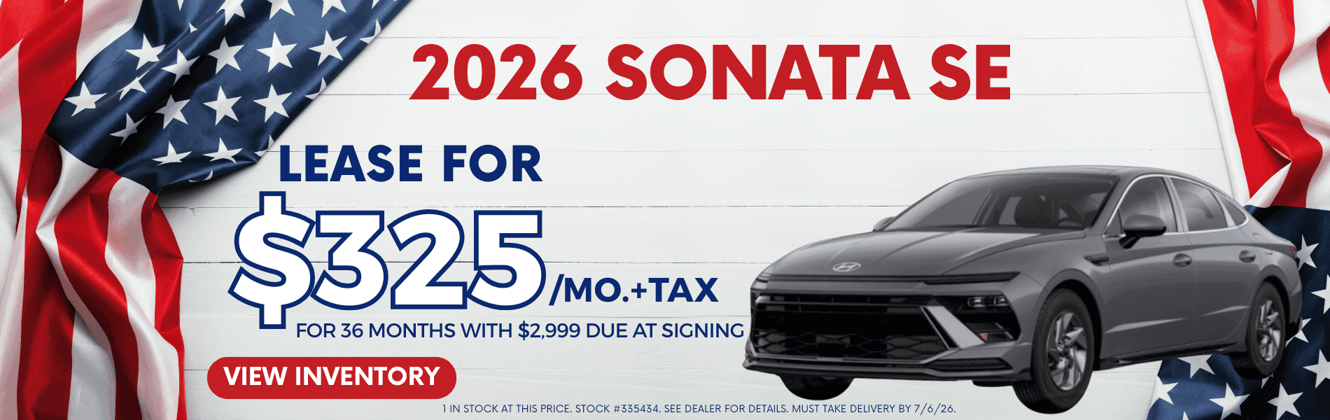 Sonata SE Lease June