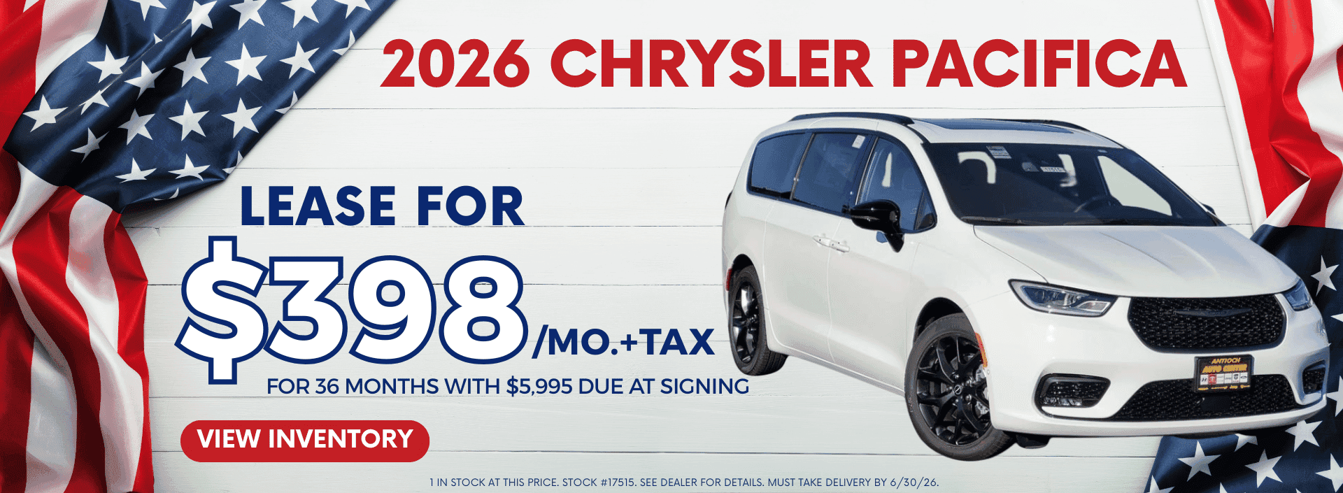 Chrysler Pacifica Lease June