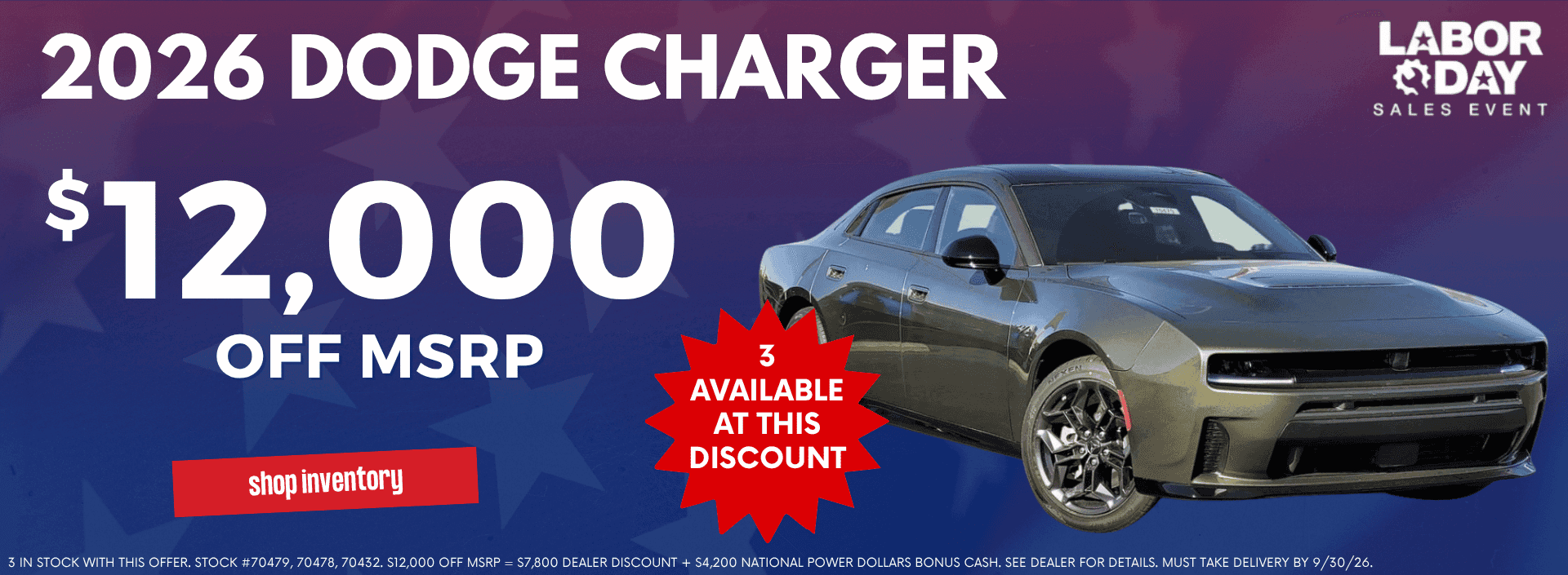 Dodge Charger September Lease