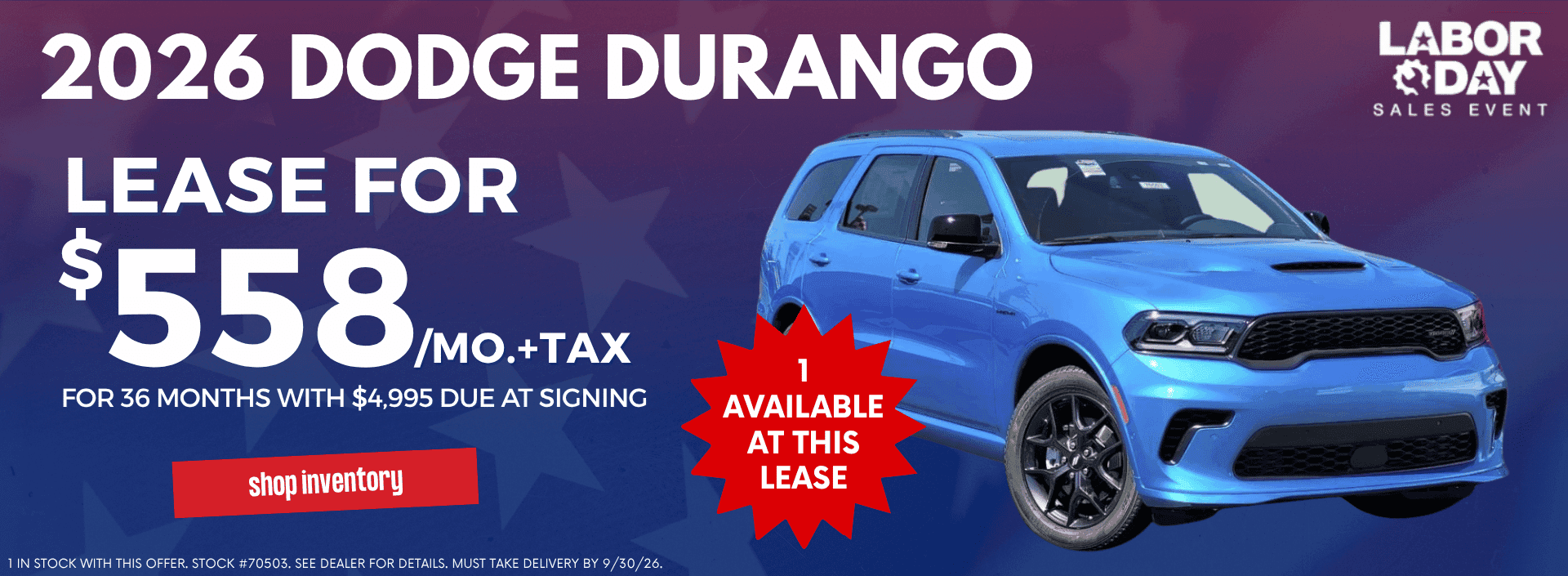 Dodge Durango September Lease
