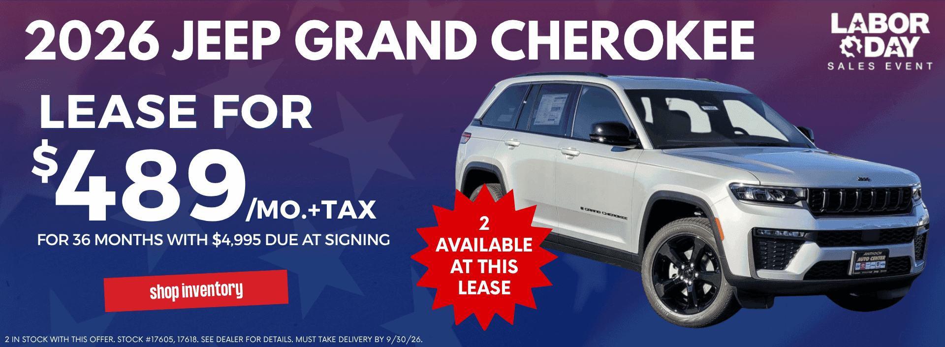 Jeep Grand Cherokee Limited September Lease