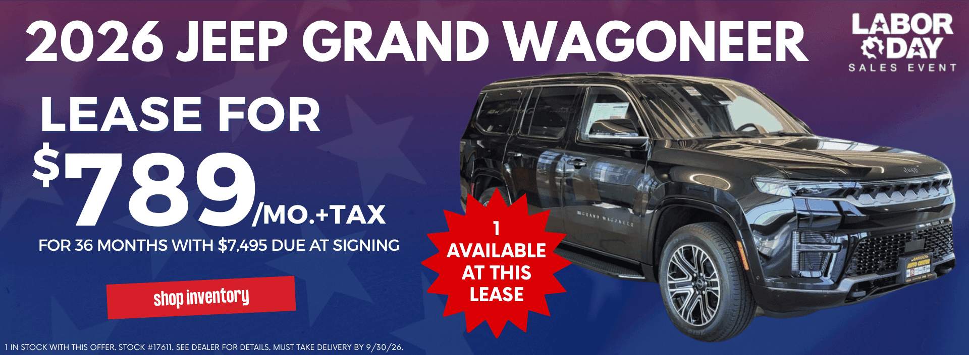 Jeep Grand Wagoneer September Lease