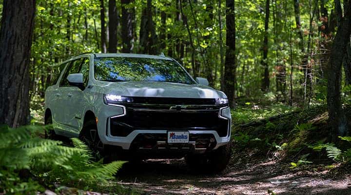 An exterior shot of a new car