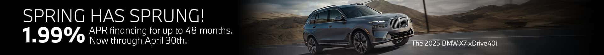 25 BMW X7 - April APR Offer – Desktop SRP Banner
