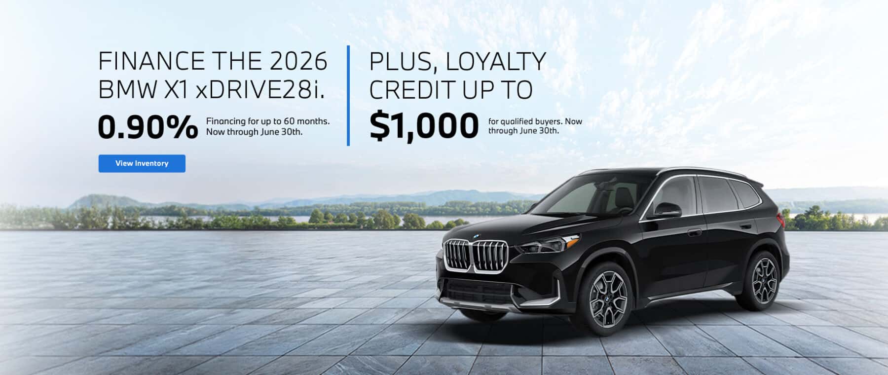 2026 BMW X1 xDrive28i finance offer.