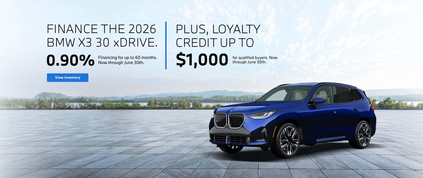 2026 BMW X3 30 xDrive finance offer.