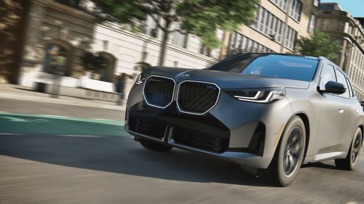 2026 BMW X3 driving in the city