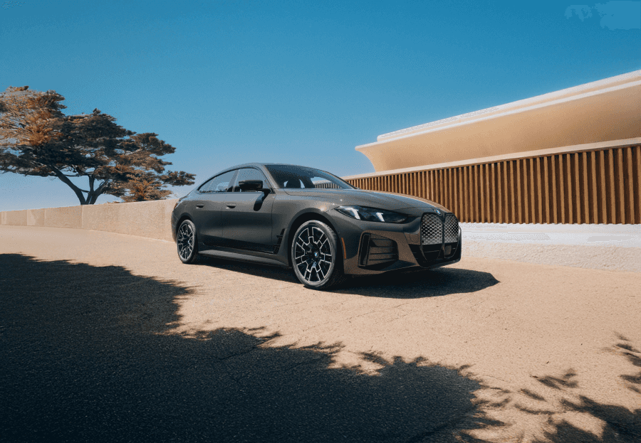 2026 BMW i4 parked outside in the sunshine