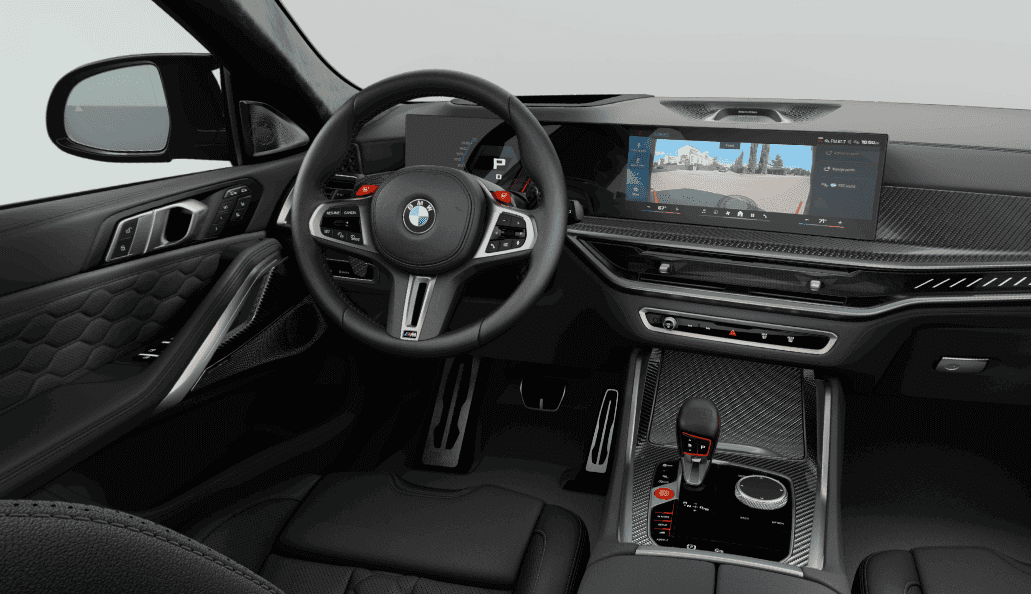 BMW Curved Display inside the 2027 BMW X6 M Competition showing digital instruments and infotainment screen