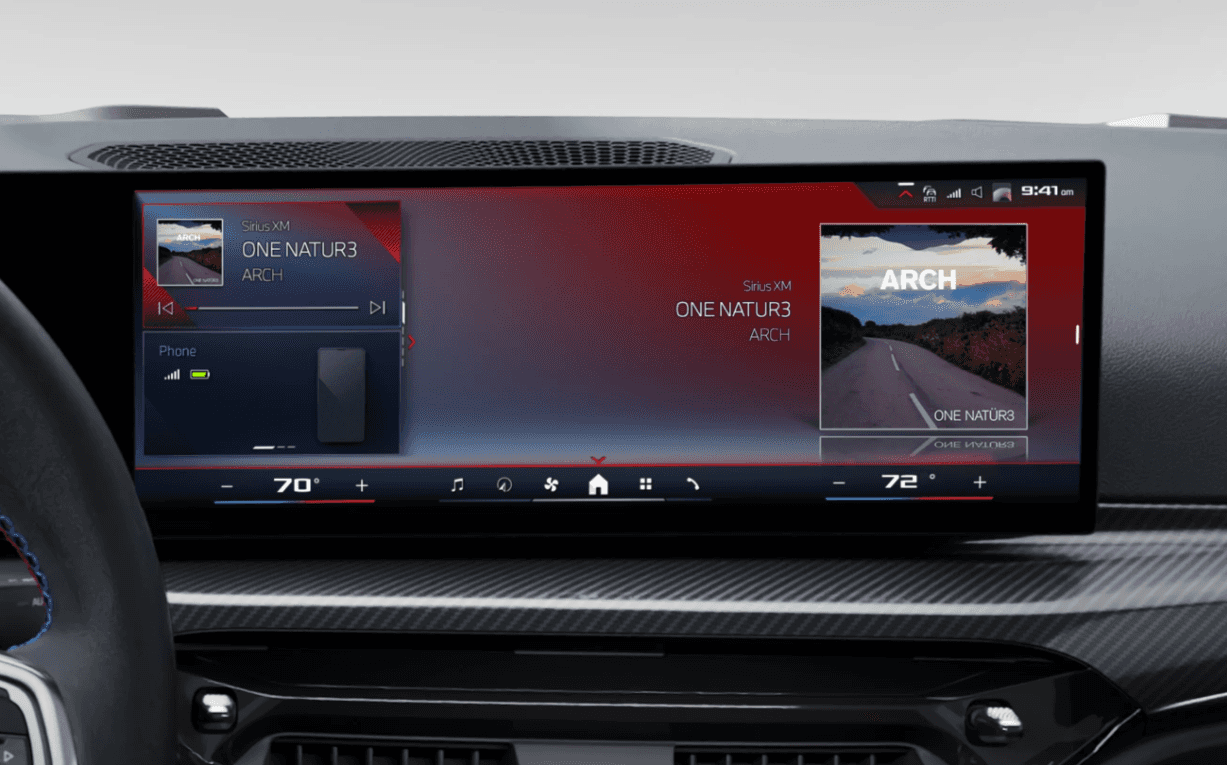 Interior view of 2027 BMW 4 Series Coupe featuring BMW Curved Display