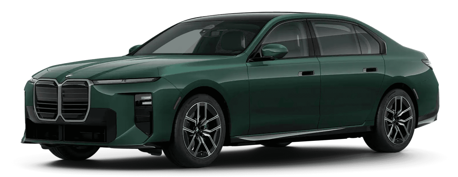 2027 BMW 740 xDrive all-wheel drive luxury sedan driving on road