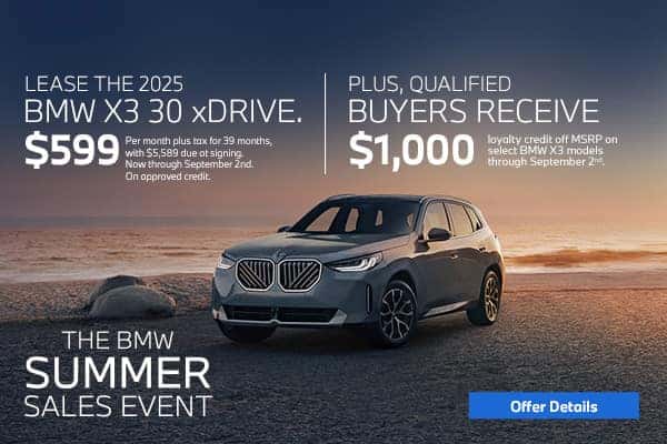 Lease a 2025 BMW X3 30 xDrive