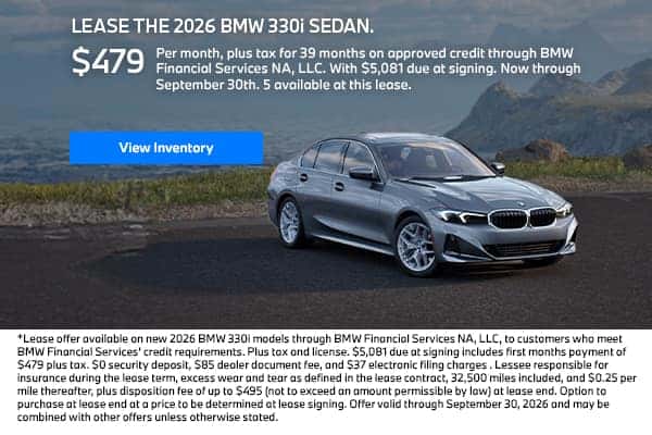 LEASE A 2026 BMW 330i SEDAN.