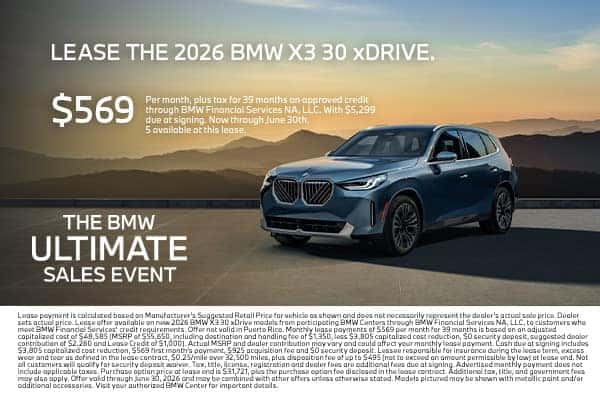 LEASE A 2026 BMW X3 30 xDRIVE.