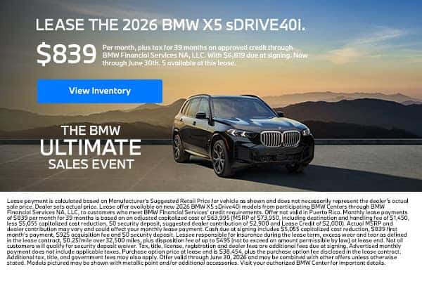 2026 BMW X5 sDRIVE40i.