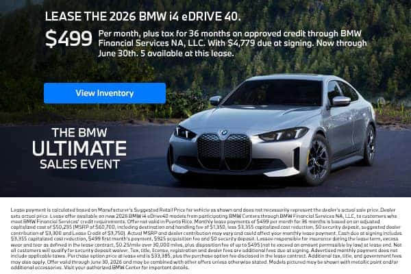 2026 BMW i4 eDRIVE40.