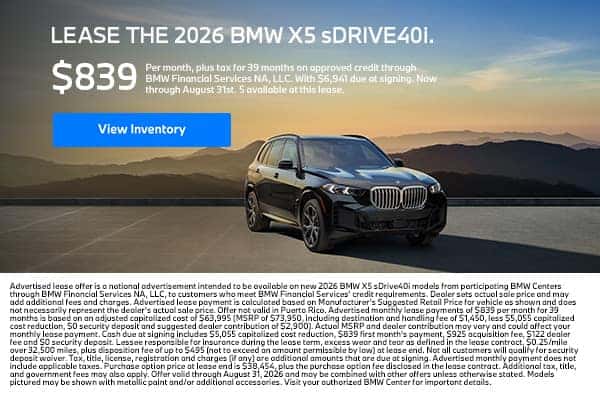 2026 BMW X5 sDRIVE40i.