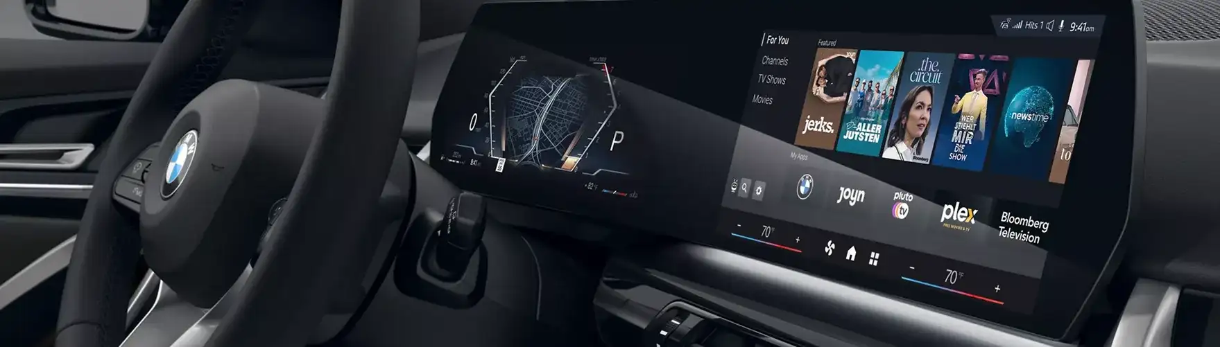 BMW X2 video streaming on display