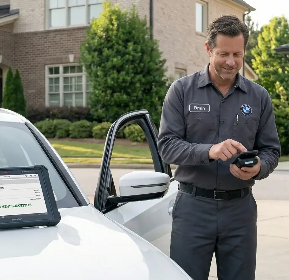 BMW certified technician providing mobile mechanic service