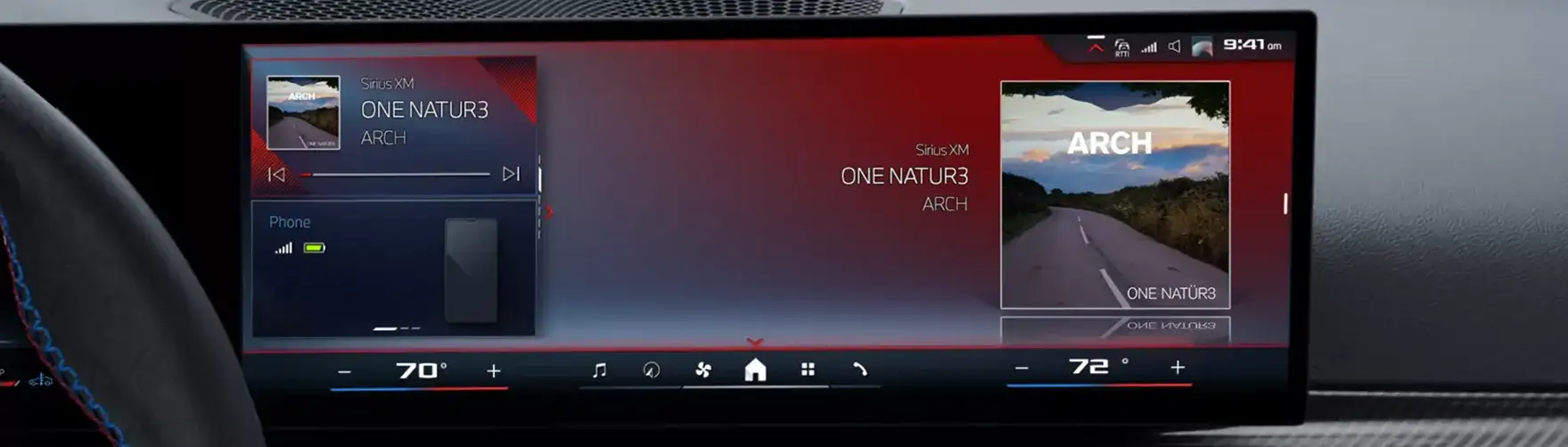 BMW QuickSelect start screen