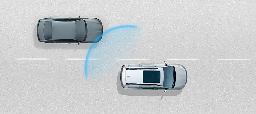 Turn signal-activated blind spot view