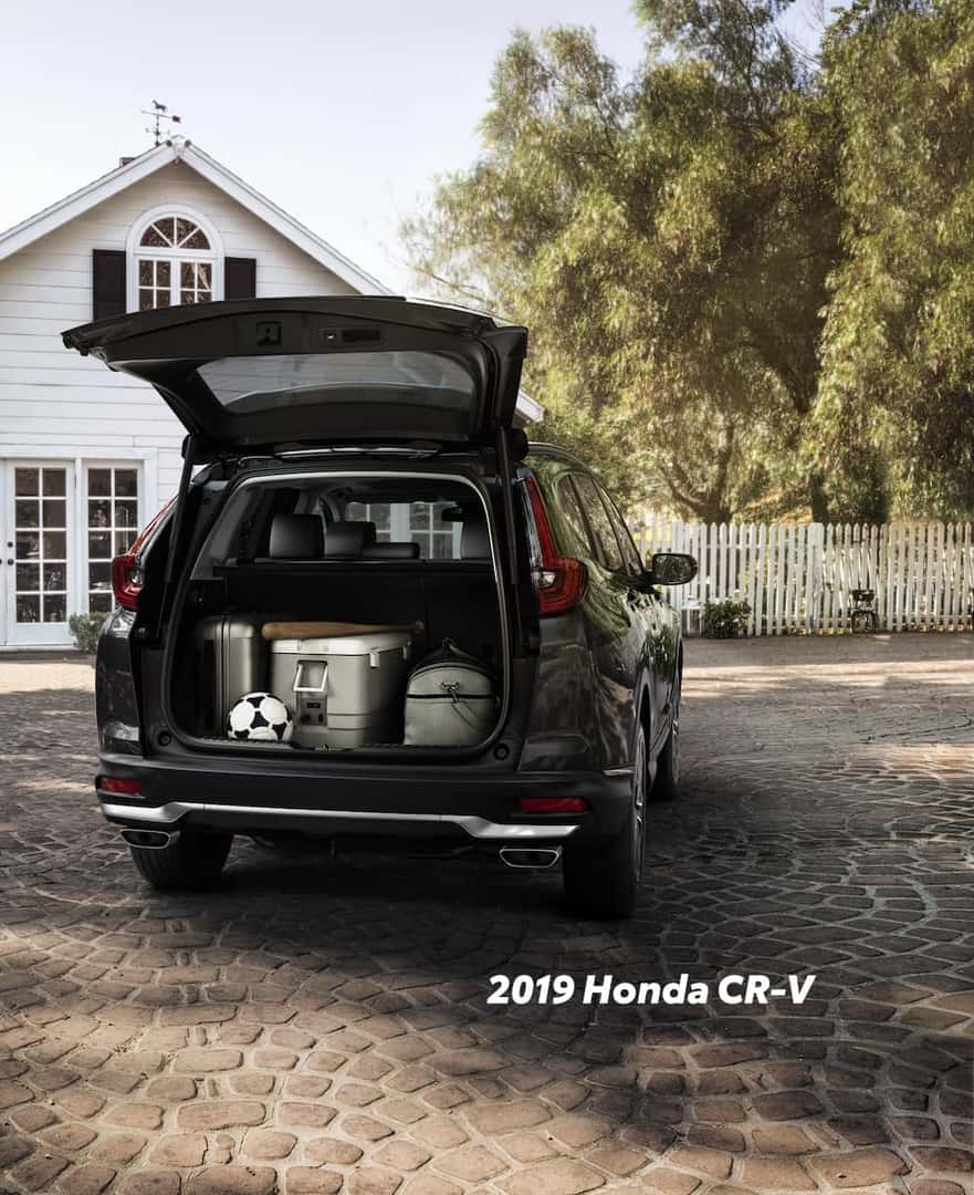 Comparison of the 2019 Pilot versus 2019 CR-V at Boch Honda of Norwood | The trunk of the 2019 Honda CR-V Comparison of the 2019 Pilot versus 2019 CR-V at Boch Honda of Norwood | The trunk of the 2019 Honda CR-V