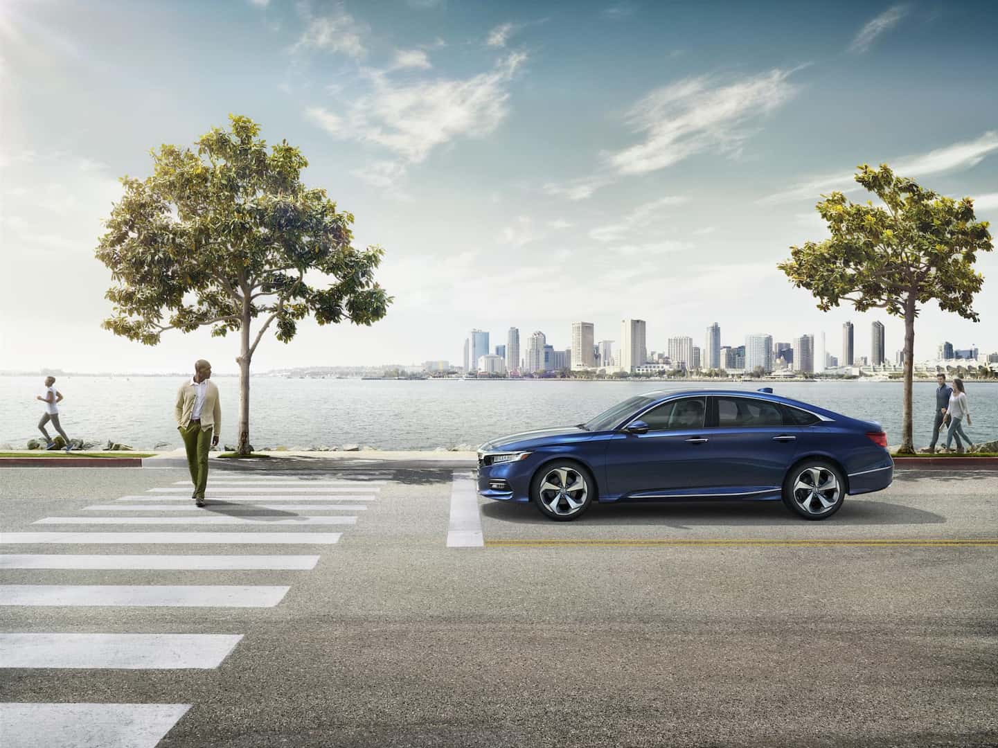 comparison-of-the-2020-Civic-and-the-2020-Accord-Massachusetts | Blue 2020 accord on the street
