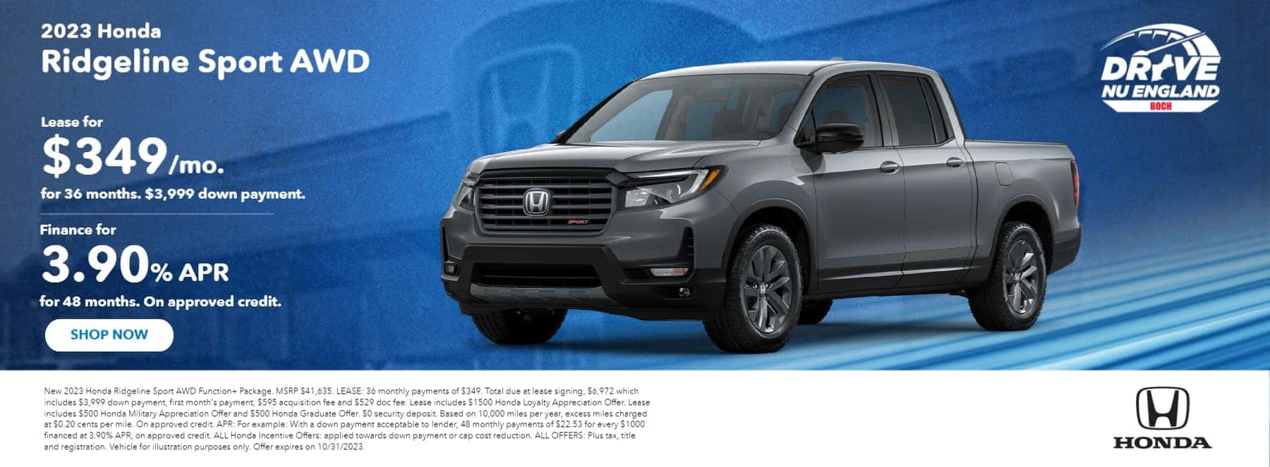 Boch Honda_September_Boch Honda_1800x663_website_5fpyk3f16pb048300_1800 x 663_2023_honda_ridgeline_sport awd__4