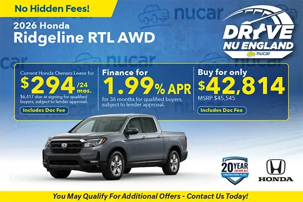 New 2026 Honda Ridgeline AWD Special