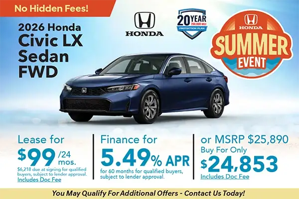 New 2026 Civic Special
