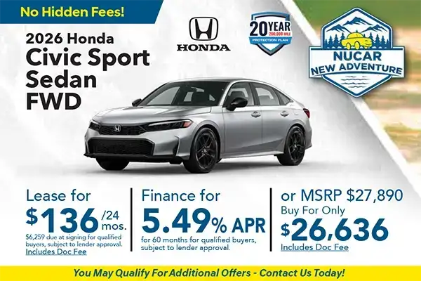 New 2026 Civic Sport 