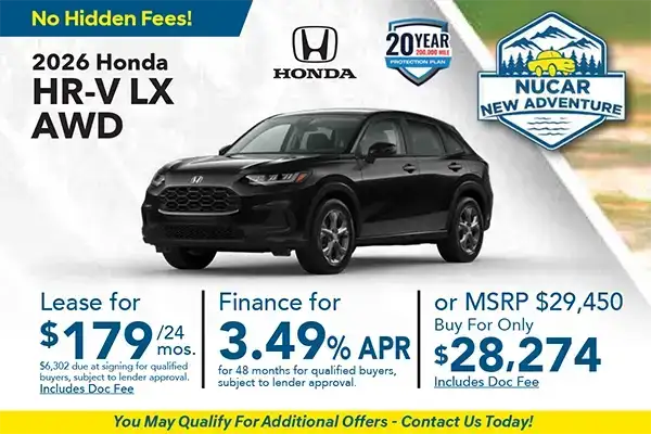 New 2026 Honda HR-V LX AWD Special