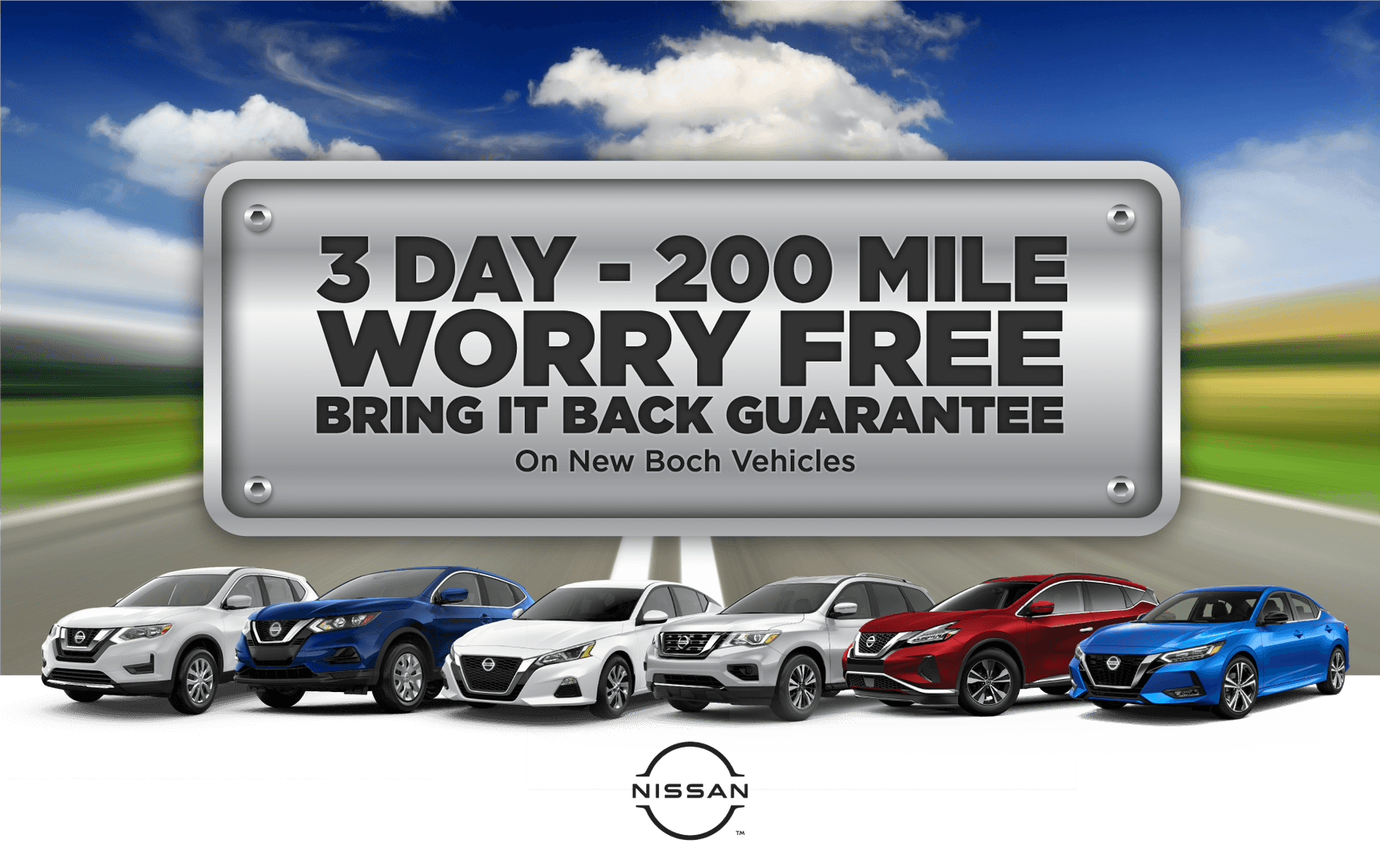 Boch Nissan 3 day - 200 mile worry free guarantee