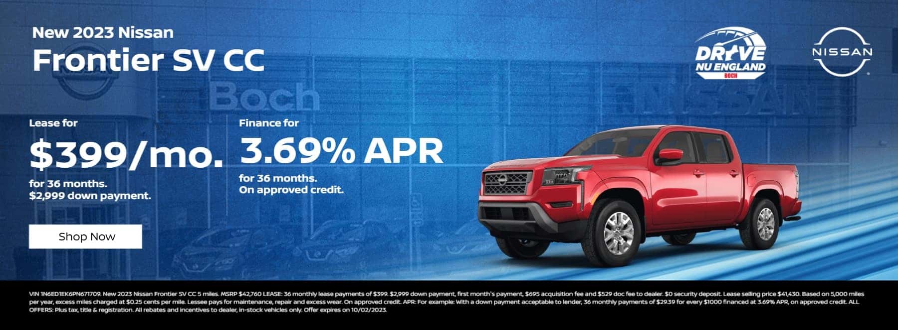 Boch Nissan_September _Boch Nissan_1800x663_website_1n6ed1ek6pn671709_1800 x 663_2023_nissan_frontier_sv cc__3