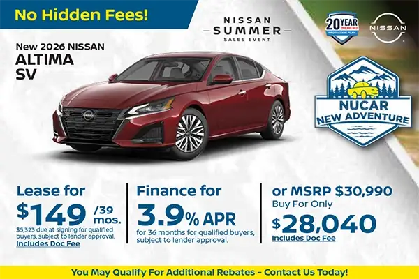 New 2026 Nissan Altima SV