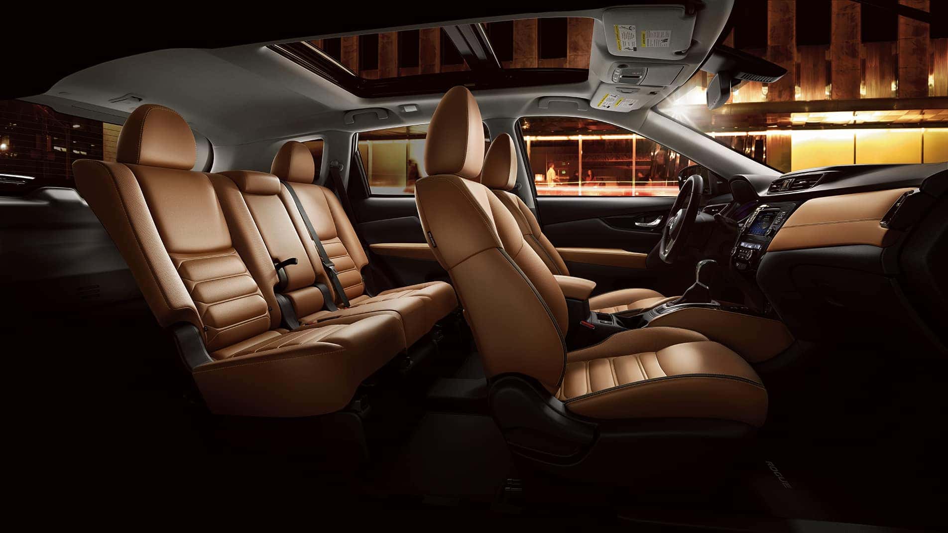 2019 Rogue performance features at Boch Nissan South in North Attleboro | The brown leather interior of the 2019 nissan tucson 2019 Rogue performance features at Boch Nissan South in North Attleboro | The brown leather interior of the 2019 nissan tucson