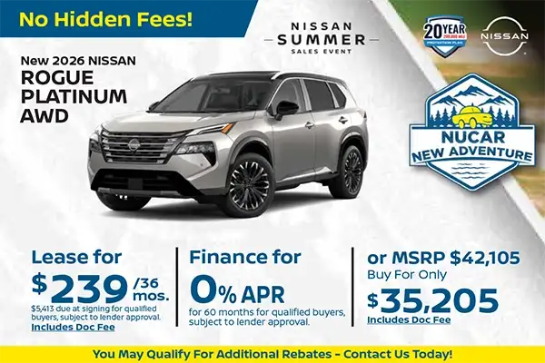 New 2026 Nissan Rogue Platinum AWD