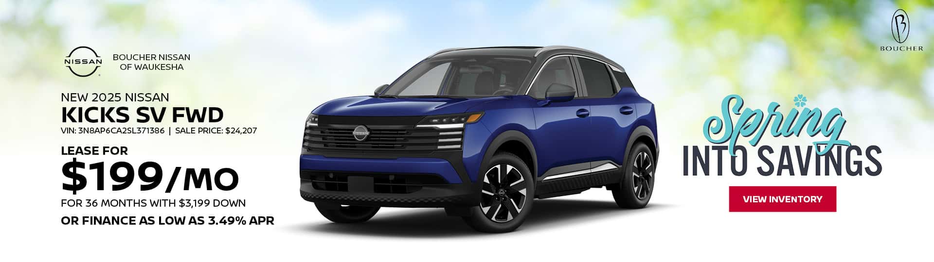 April 25 - 2025 Nissan Kicks SV FWD in Waukesha, WI