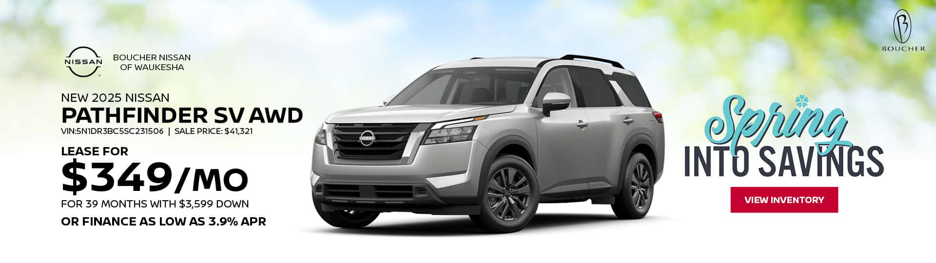 April 25 - 2025 Nissan Pathfinder SV AWD in Waukesha, WI
