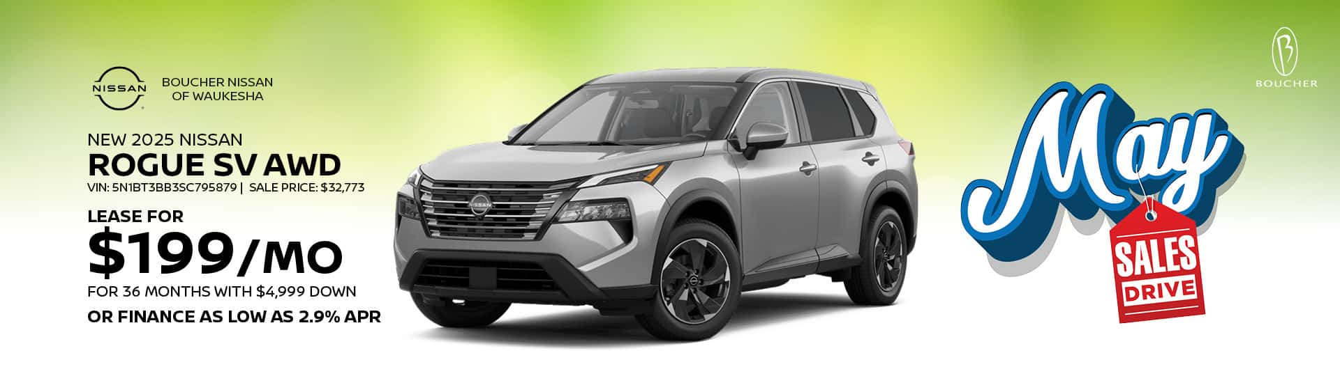 May 25 - 2025 Nissan Rogue SV AWD in Waukesha, WI