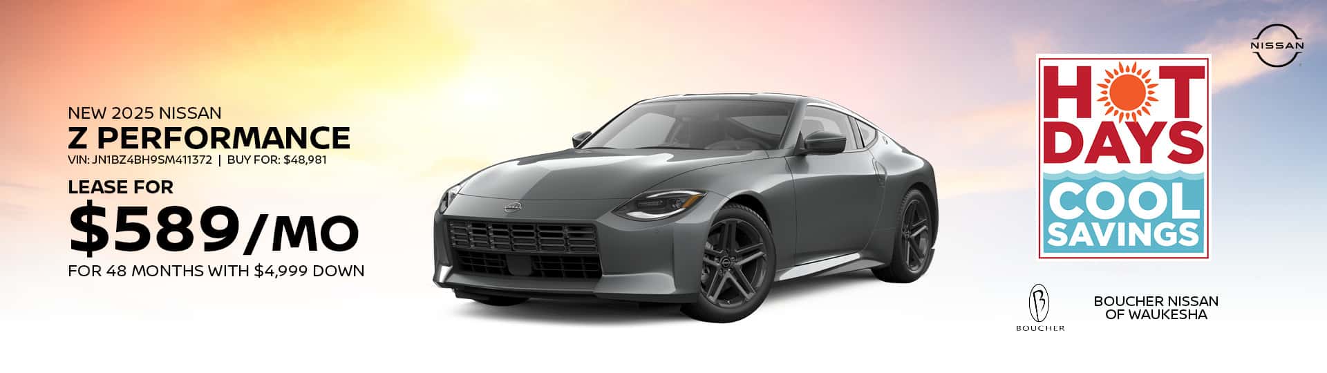 Save on New 2025 Nissan Z Performance in Waukesha, WI