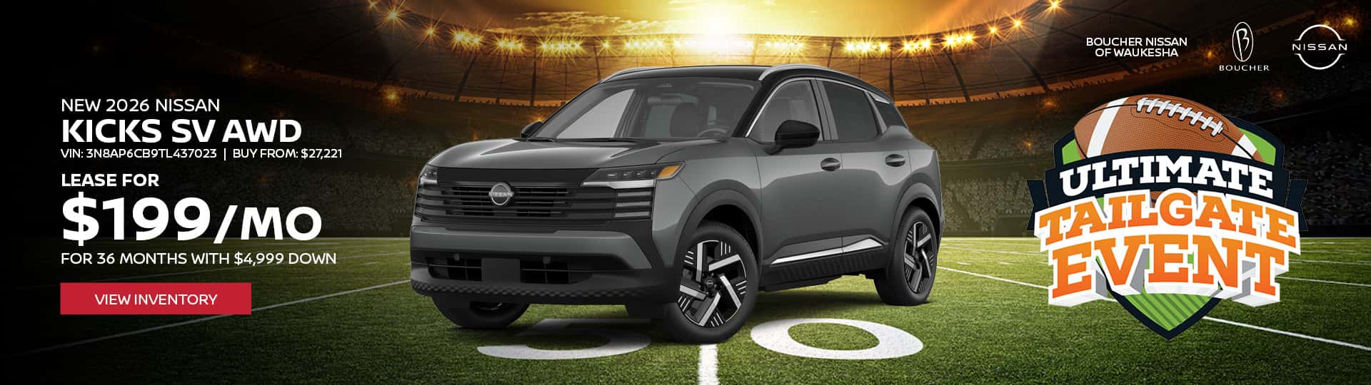 Save on a New 2026 Nissan Kicks SV AWD