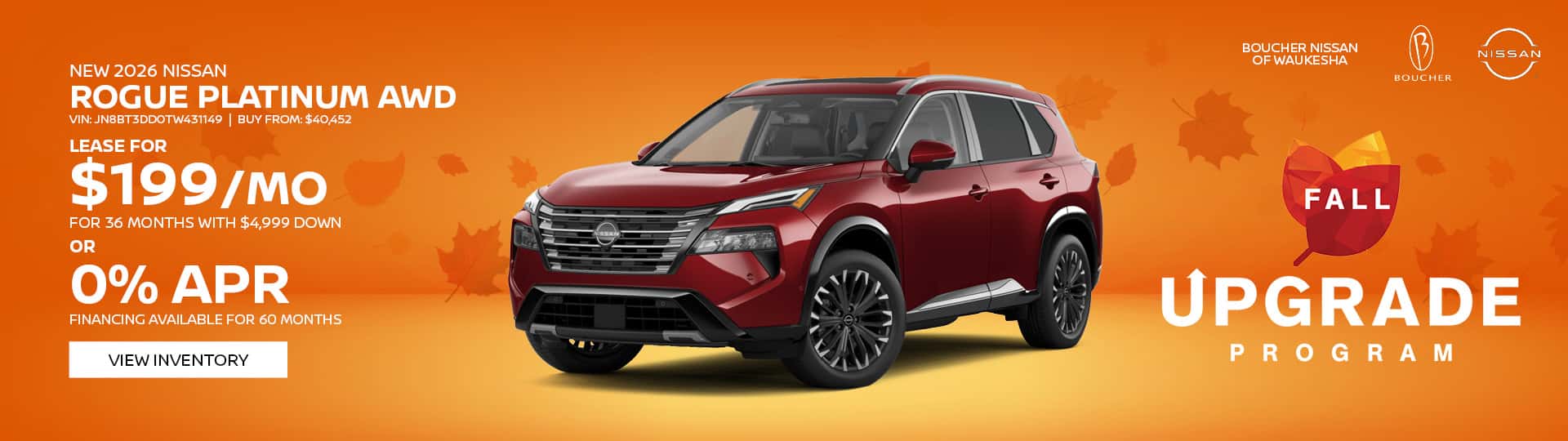 Save on a New 2026 Nissan Rogue Platinum AWD