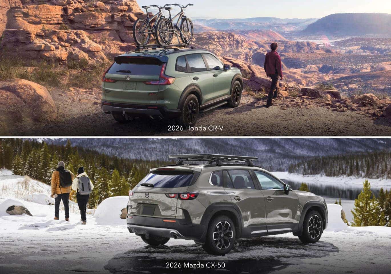 2026 Honda CR-V vs. Mazda CX-50 Cargo & Dimensions