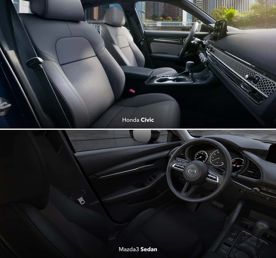 2026 Honda Civic vs. 2026 Mazda3 Reliability & Comfort