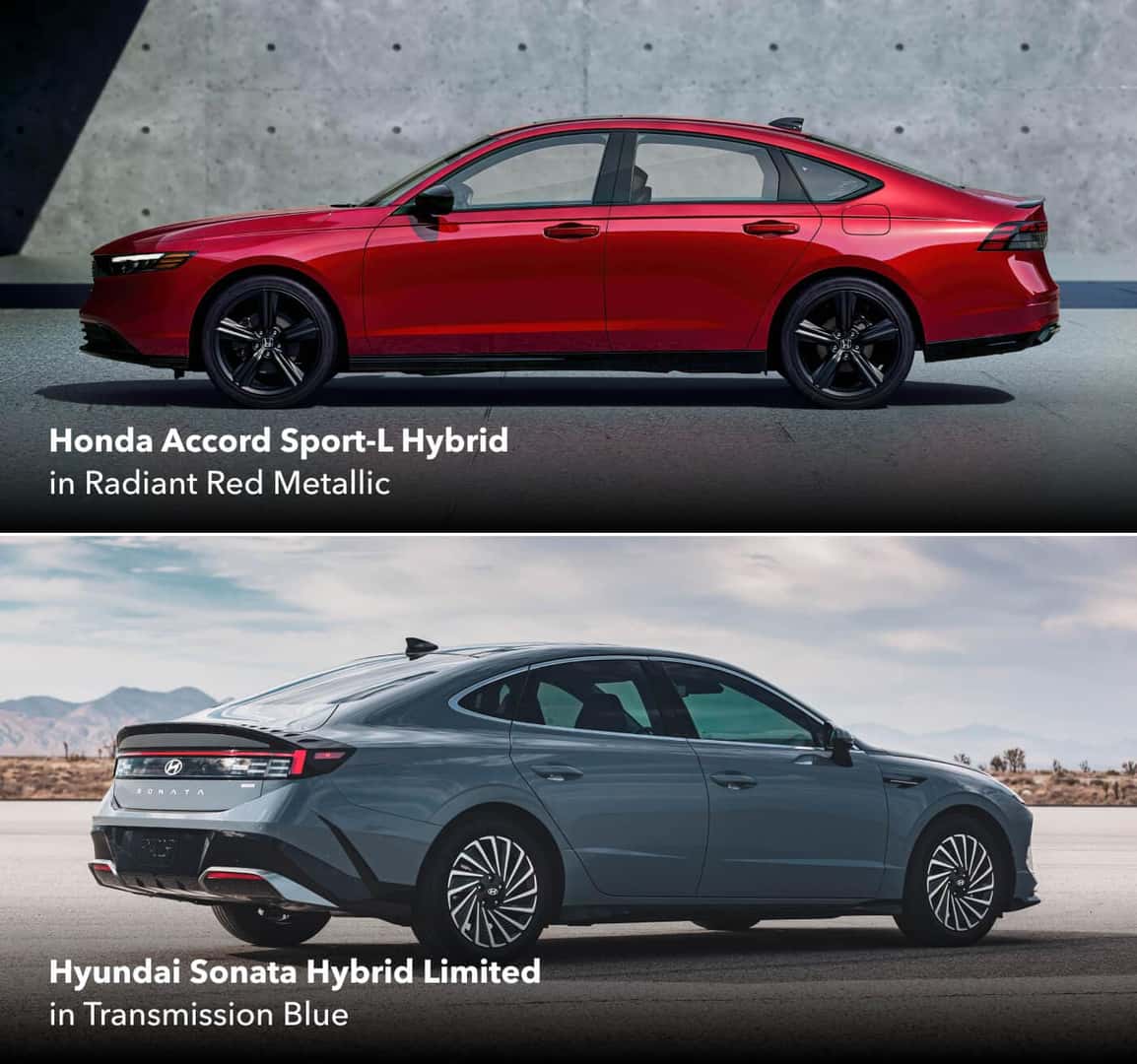 2026 Honda Accord Hybrid vs. 2026 Hyundai Sonata Hybrid Dimensions & Cargo