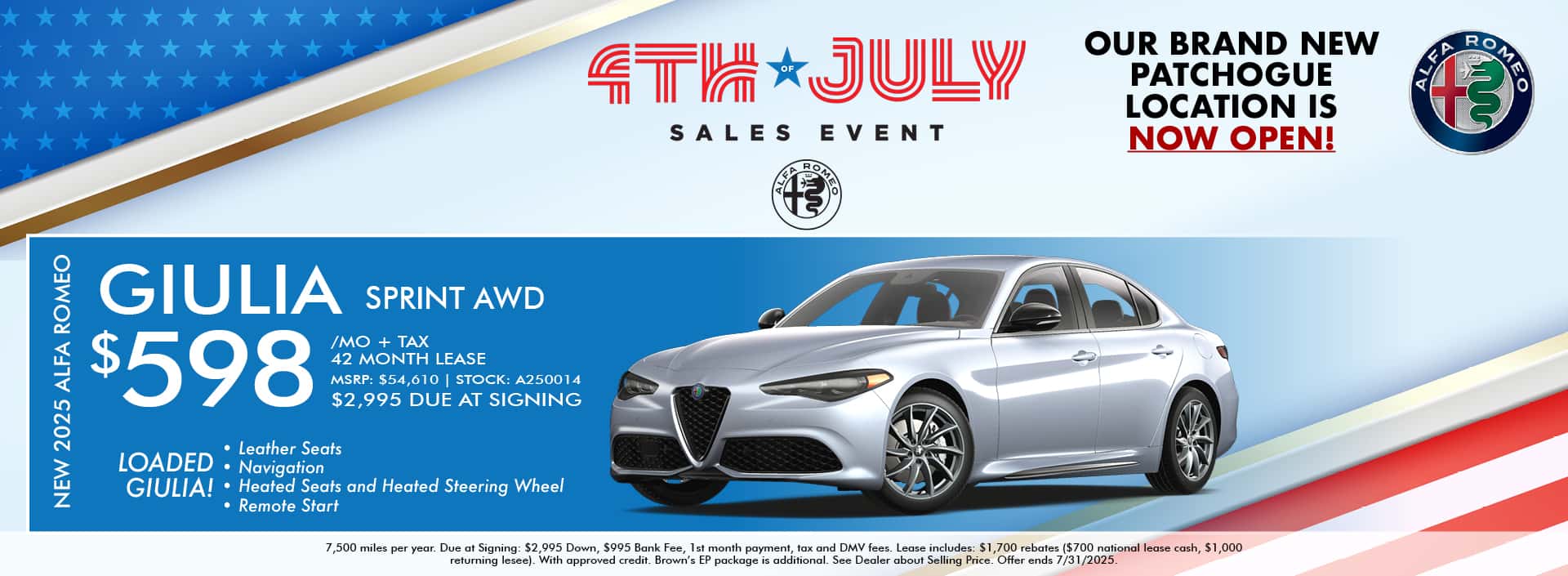 2025 ALFA ROMEO GIULIA SPRINT AWD