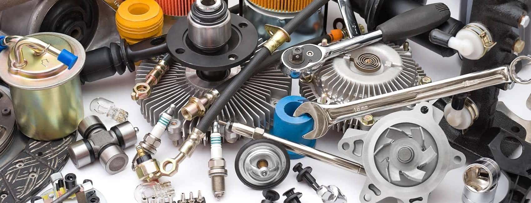 auto parts on a table