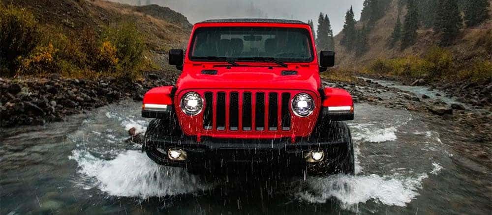 Red Jeep Wrangler