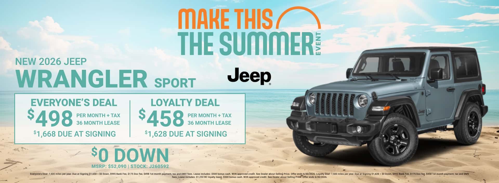 NEW 2026 JEEP WRANGLER SPORT